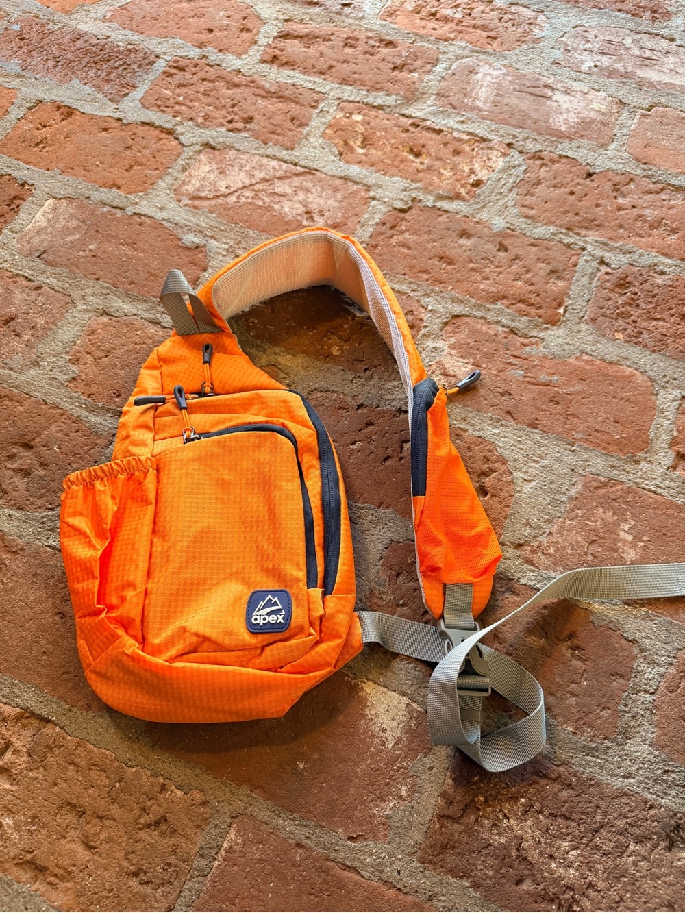 Apex Crossbody Sling Bag Small Hiking  Camping Travel Outdoor Unisex Orange